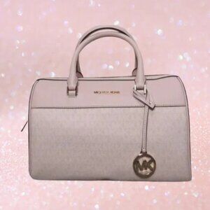 Michael Kors Jet Set Medium Travel Duffel Satchel Handbag • Light Powder Blush